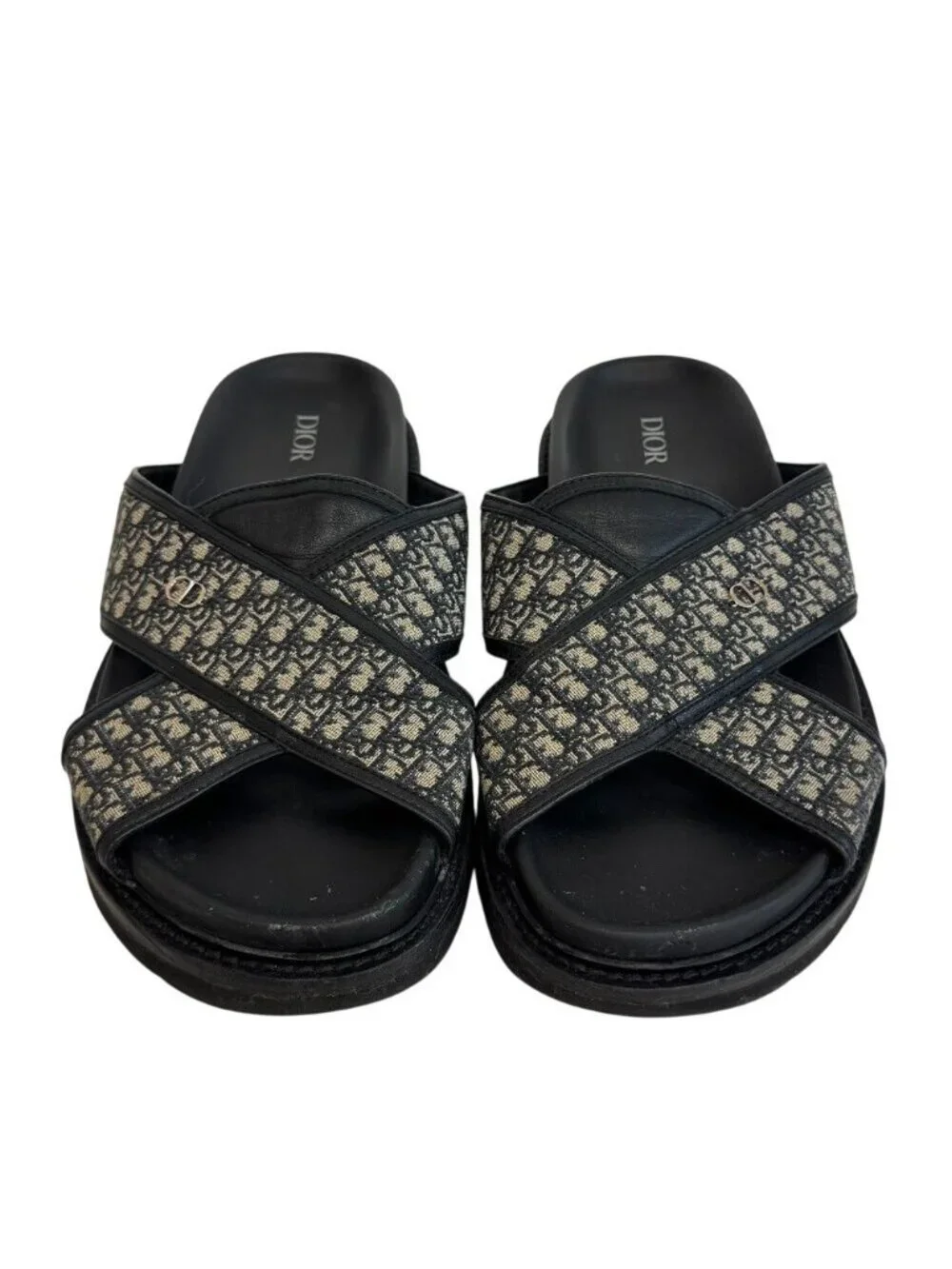 Dior Slide Shower CD Logo Oblique Jacquard Sandals
